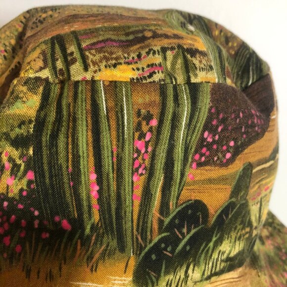 Art Print Bucket Hat — Painterly Landscape Design in Earth Tones main image 7